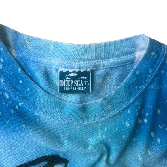 90s Single Stich Ocean Killer Whales Big Fish Nature Animals AOP Graphic vintage - Picture 5 of 10